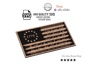 Distressed 1776 Betsy Ross Flag SVG: CNC Laser Cutting Design (Digital Download)
