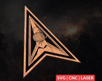 Space Force Delta 8 Command Patch SVG | CNC Laser Cut File, Wood Wall Art, Glowforge Engraving, LightBurn Ready