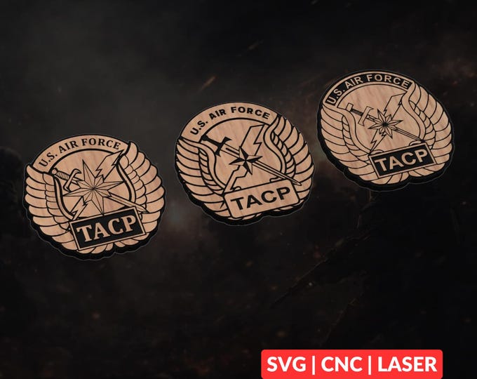 TACP Bundle SVG | CNC Laser Cut File, Wood Wall Art, Glowforge Engraving, LightBurn Ready