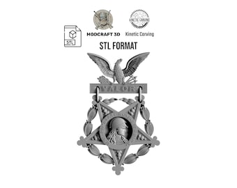United States Army Medal of Honor Military Award STL File for Woodworking, CNC, Printing and Lasering