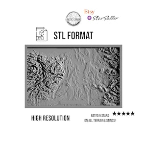 Fichier STL 3D du parc national de Puget Sound et d'Olympia, États-Unis pour impression 3D, travail du bois CNC