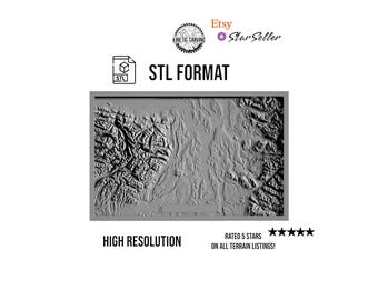 Puget Sound & Olympia National Park 3D STL | 3D CNC Carving File, Wood Relief Art, 3D Printing Ready