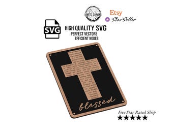 Grateful, Thankful, Blessed Design SVG File for Woodworking, CNC, Printing and Lasering