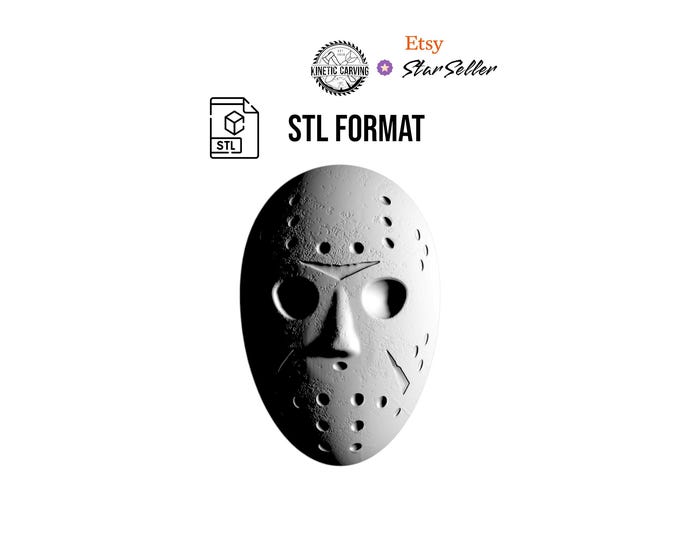 Jason Mask STL File | Horror Movie 3D Model for CNC, 3D Printing & Laser Engraving
