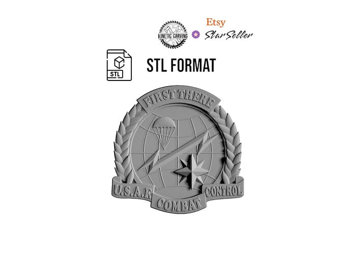 United States Air Force Combat Control (CCT) 3D STL for 3D Printing, CNC Woodworking