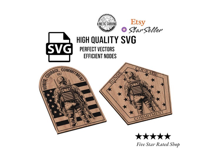 SWAT Team Design SVG File: CNC, Laser Cut, Printing (Digital Download)