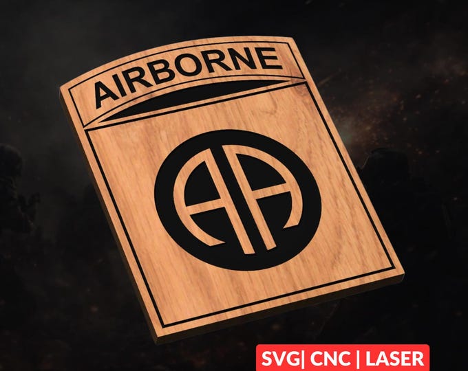 82nd Airborne Division SVG | CNC Laser Cut File, Wood Wall Art, Glowforge Engraving, LightBurn Ready