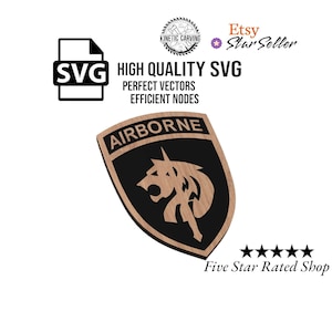 Plik SVG z logo naszywki SOCAF Airborne: Wojskowe CNC, obróbka drewna (pobranie cyfrowe)
