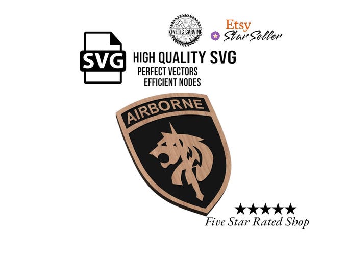 SOCAF Airborne Patch Logo SVG File: Military CNC, Woodworking svg, dxf, eps, pdf