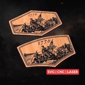 Washington Delaware Crossing SVG | CNC Laser Cut File, Wood Wall Art, Glowforge Engraving, LightBurn Ready
