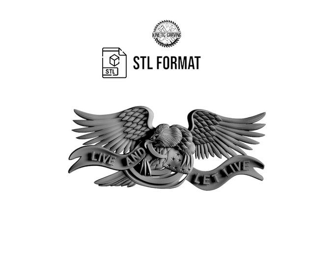 Bellamy Eagle STL File for Woodworking, CNC, Printing and Lasering