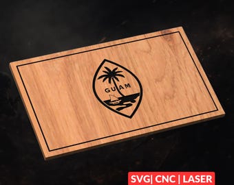 Guam Flag SVG | CNC Laser Cut File, Wood Wall Art, Glowforge Engraving, LightBurn Ready
