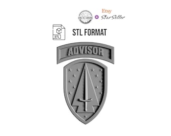 SFAB Advisor Patch STL | CNC Relief File, Woodworking, 3D Printing, Laser Engraving