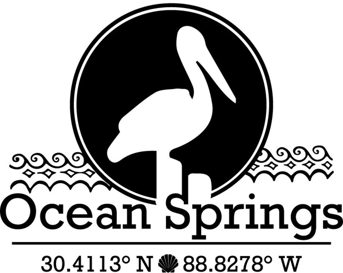 SVG DOWNLOAD ONLY Ocean Springs Ms Mississippi gps Etsy