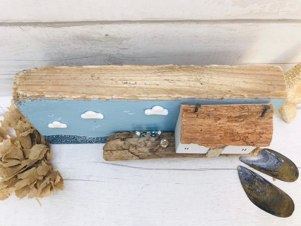Free Standing Coastal Art Driftwood Ornament Bathroom Etsy
