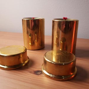 Vintage B.C.A Brass Oil Lamp Set With Box