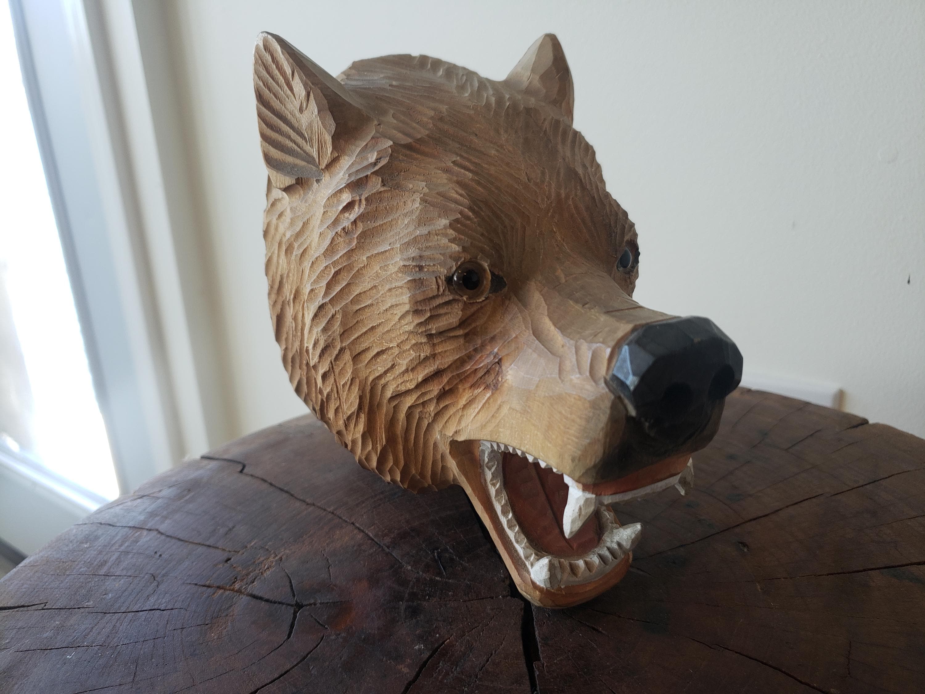ヴィンテージ木彫りのクマの置物 - Etsy 日本