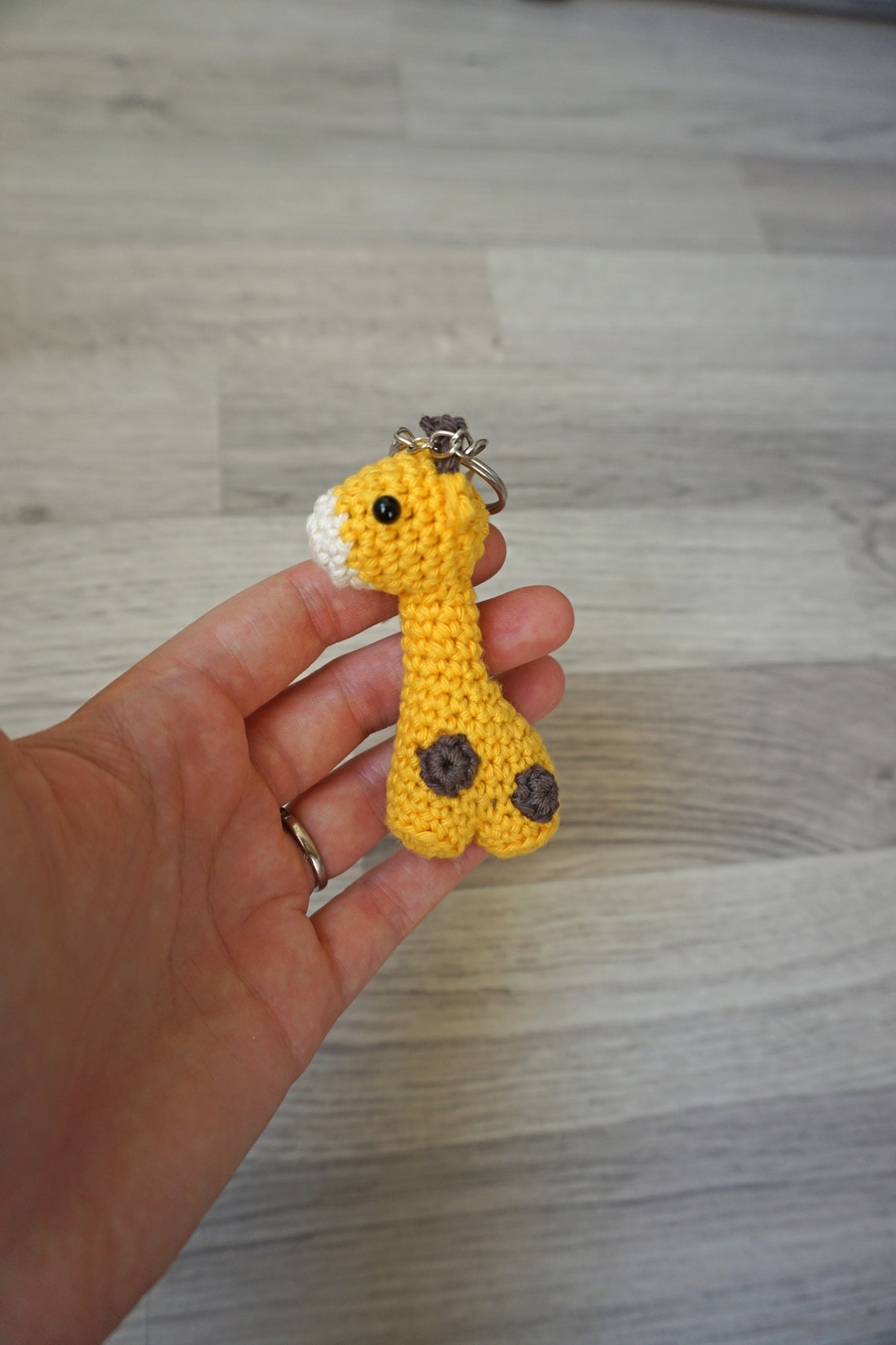 Giraffe Amigurumi Keychain Crochet Keyring Handmade Gift Etsy