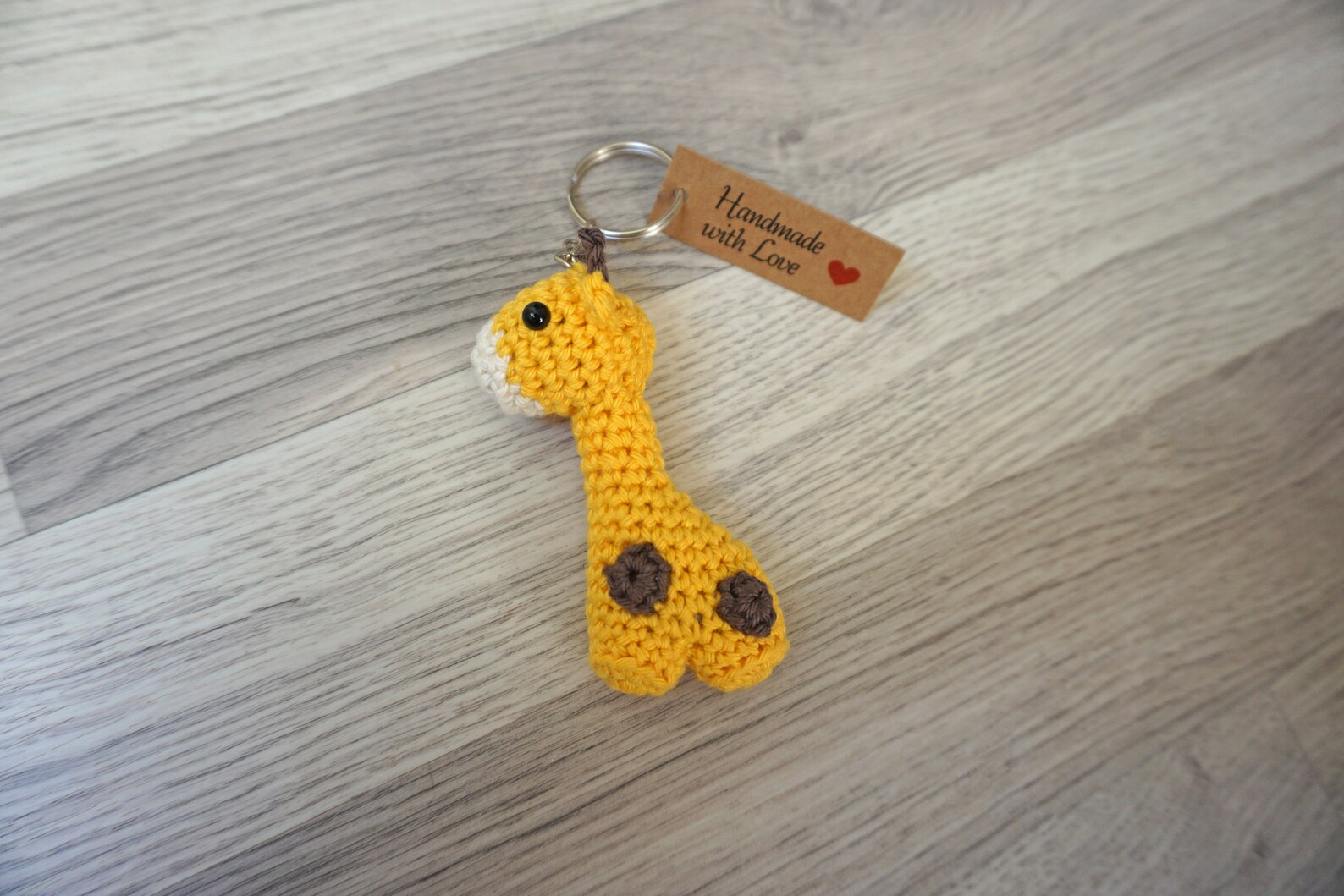 Giraffe Amigurumi Keychain Crochet Keyring Handmade Gift Etsy