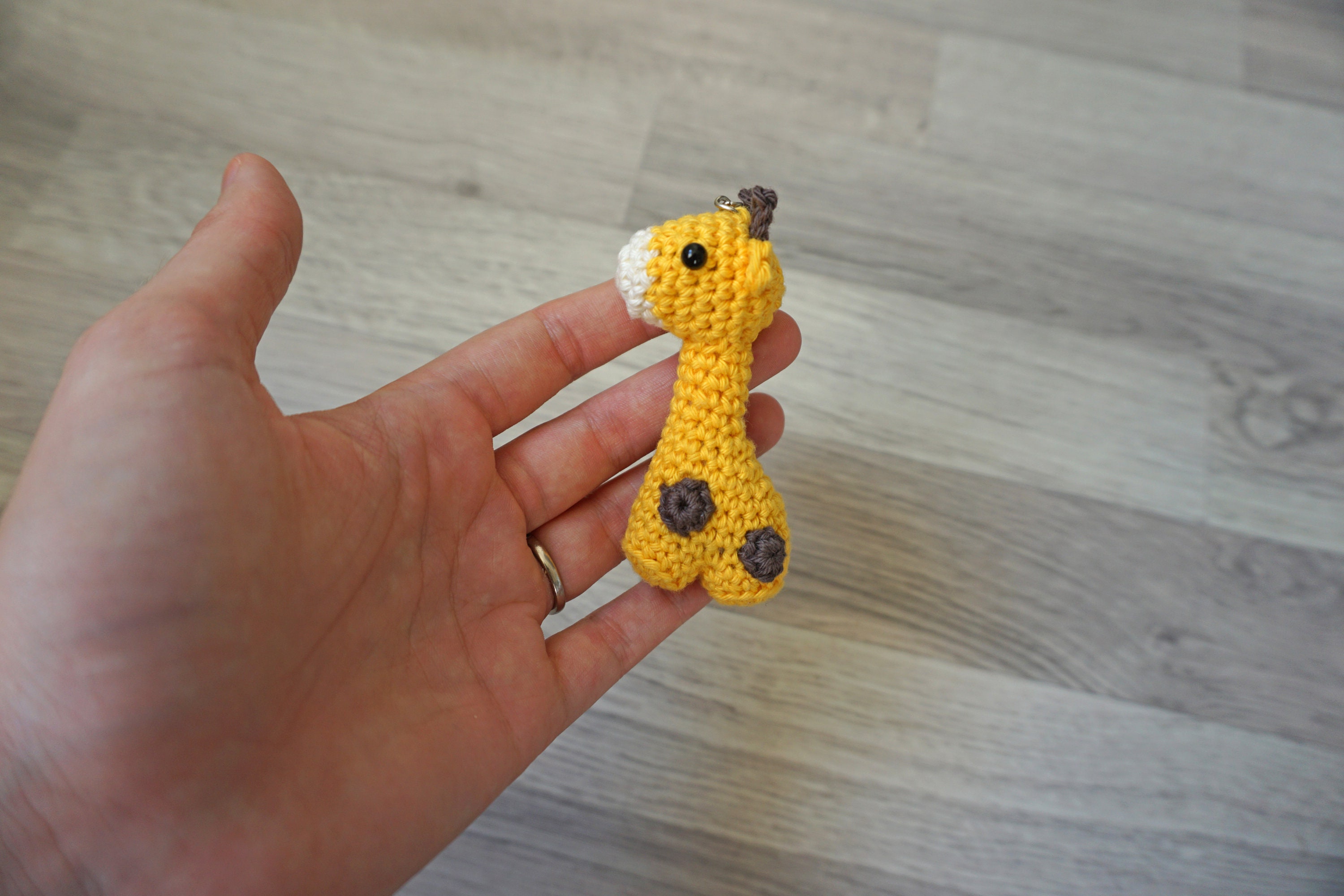 Giraffe Amigurumi Keychain Crochet Keyring Handmade Gift Etsy