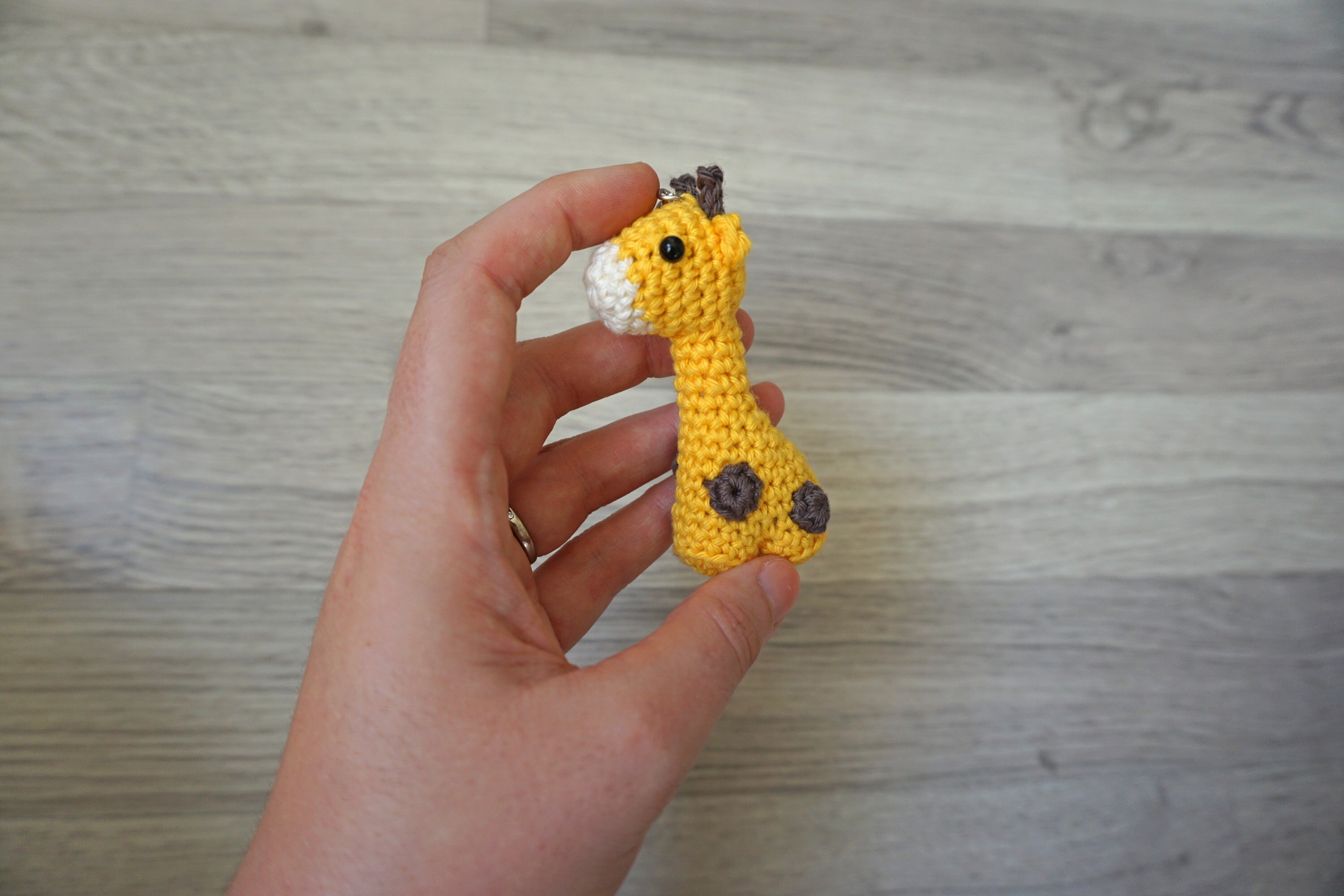 Giraffe Amigurumi Keychain Crochet Keyring Handmade Gift Etsy