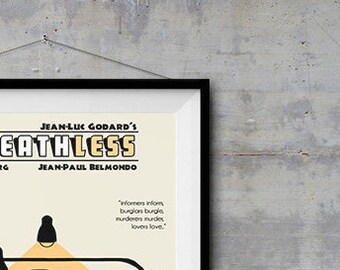 Breathless Alternative Movie Poster - Original Illustration