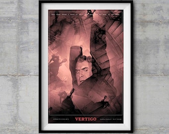 Vertigo Alternative Movie Poster - Computer Generated Artwork