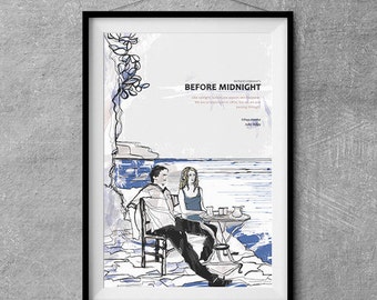 Before Midnight Alternative Movie Poster - Original Illustration