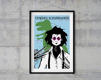 Tim Burton's Edward Scissorhands Movie Poster - Original Illustration