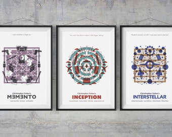 Christopher Nolan Set of 3 Alternative Movie Posters - Icon Artwork