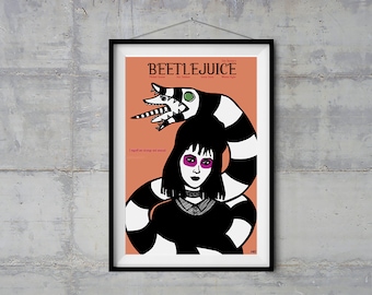 Tim Burton's BeetleJuice Movie Poster - Original Illustration