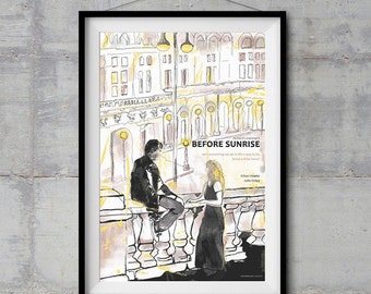 Before Sunrise Alternative Movie Poster - Original Illustration