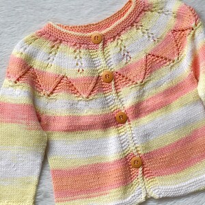 Knit baby sweater FREE SHIPPING Summer baby jacket Baby clothing Baby knitwear Toddlers clothing Baby girl clothing Toddlers jacket image 2