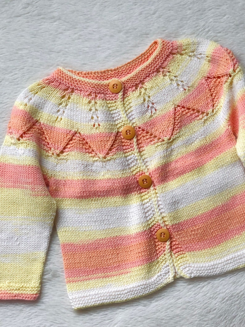 Knit baby sweater FREE SHIPPING Summer baby jacket Baby clothing Baby knitwear Toddlers clothing Baby girl clothing Toddlers jacket image 2