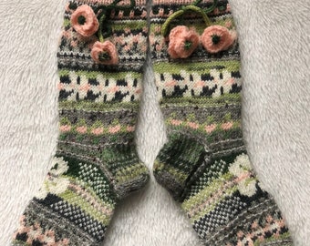 Knit socks kids Leg warmers children Kids knit socks made to order Kids socks size 17cm Colorful children socks
