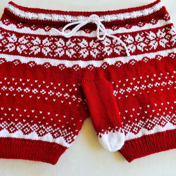 Knitted mens underwear Wool underwear Willy warmer Mens underwear Warm underwear Knitted shorts Gift for him  Boxers