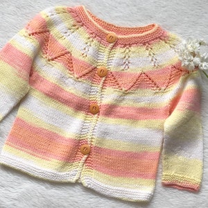 Knit baby sweater FREE SHIPPING Summer baby jacket Baby clothing Baby knitwear Toddlers clothing Baby girl clothing Toddlers jacket image 1