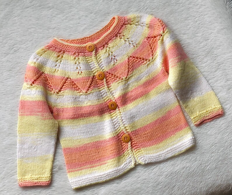 Knit baby sweater FREE SHIPPING Summer baby jacket Baby clothing Baby knitwear Toddlers clothing Baby girl clothing Toddlers jacket image 3