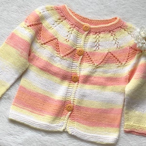 Knit baby sweater FREE SHIPPING Summer baby jacket Baby clothing Baby knitwear Toddlers clothing Baby girl clothing Toddlers jacket image 8