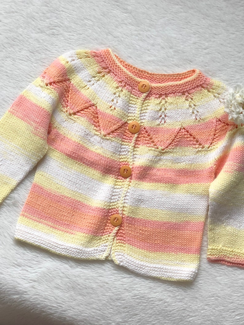 Knit baby sweater FREE SHIPPING Summer baby jacket Baby clothing Baby knitwear Toddlers clothing Baby girl clothing Toddlers jacket image 8