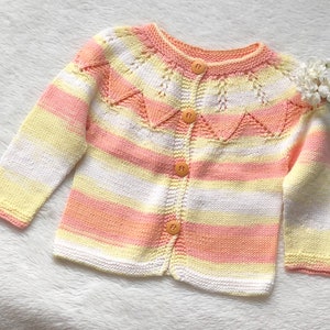 Knit baby sweater FREE SHIPPING Summer baby jacket Baby clothing Baby knitwear Toddlers clothing Baby girl clothing Toddlers jacket image 6