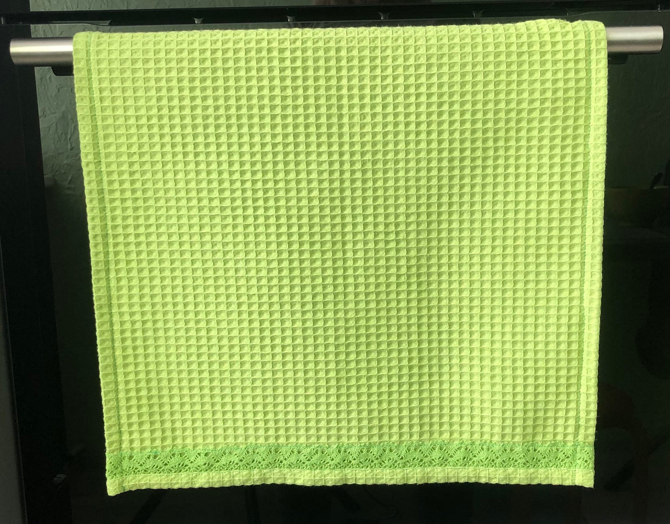 Set of 2 Waffle Cotton Hand Towels, Green – MATILDA GOAD & CO.