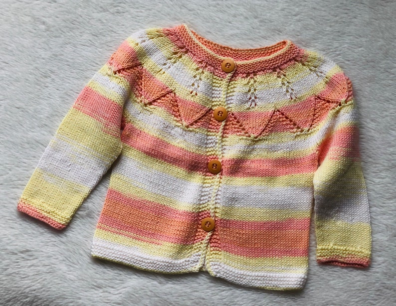 Knit baby sweater FREE SHIPPING Summer baby jacket Baby clothing Baby knitwear Toddlers clothing Baby girl clothing Toddlers jacket image 4