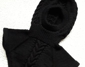 Strickmütze Balaclava Mütze Strickhelm Erwachsene Mütze Balaclava Mütze Strickmütze Balaclava Snood Bommelmütze Schwarzer Hut Schwarze Balaclava Mütze Geschlechtsneutral