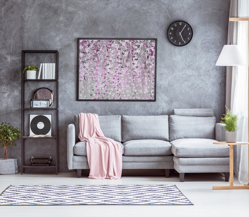 Pink Painting Pink Wall Art Pink Wall Decor Pink Decor Pink Etsy