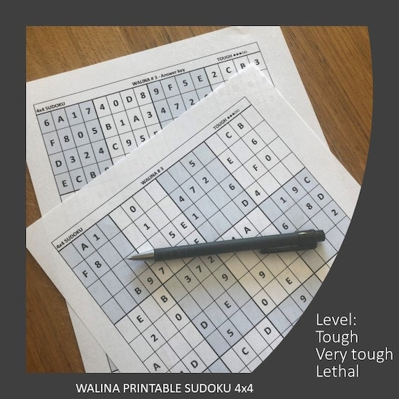 printable sudoku challenge for adult large print sudoku etsy