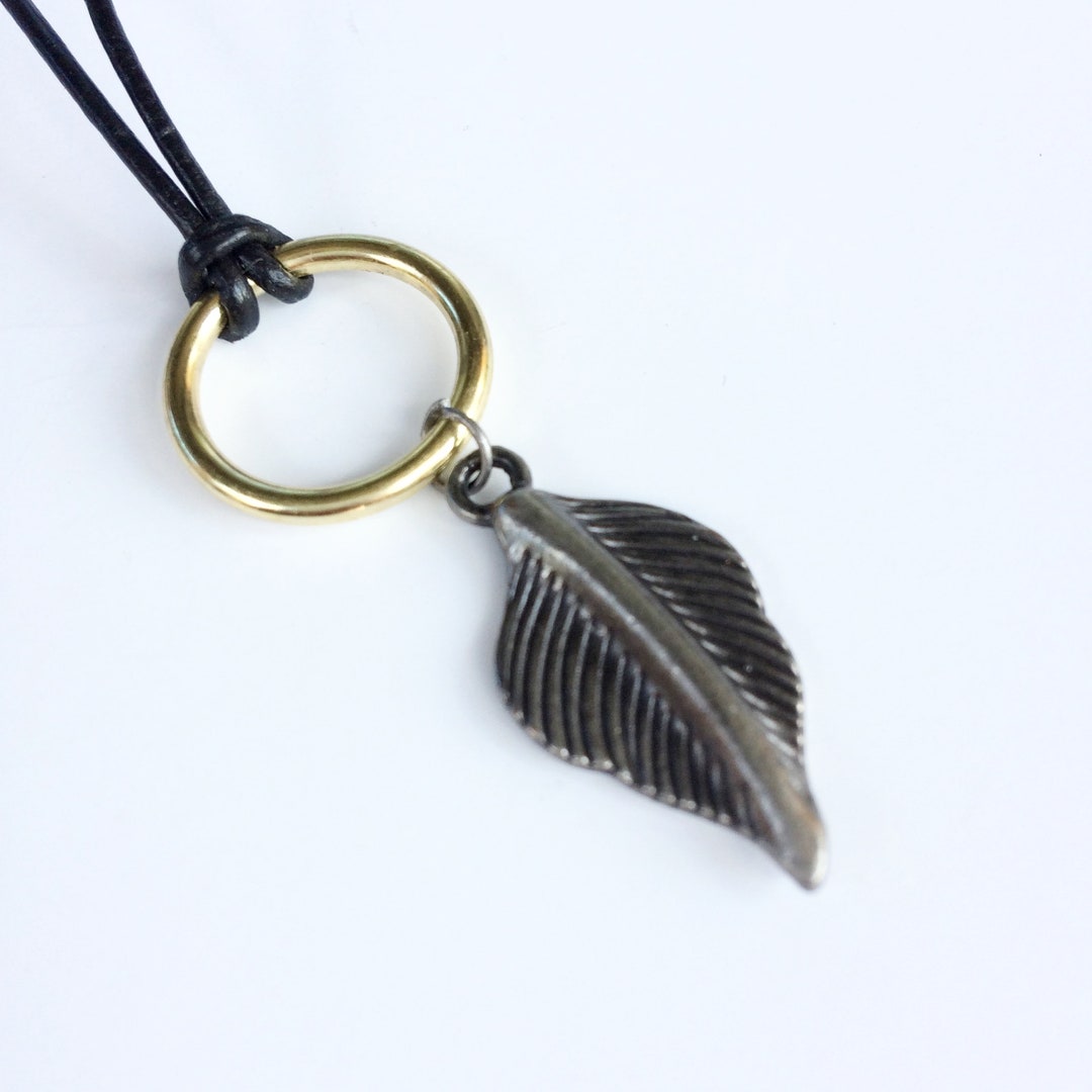 Collier PLUMERIA noir 25mm