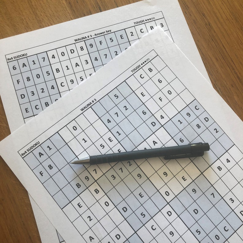 printable sudoku challenge for adult large print sudoku etsy
