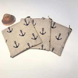 Borsa a forma di ancora, borsa per il trucco, borsa per cellulare, porta auricolari, stile danese, porta carte di credito, portachiavi, borsa piccola, pochette per adolescenti, idea regalo