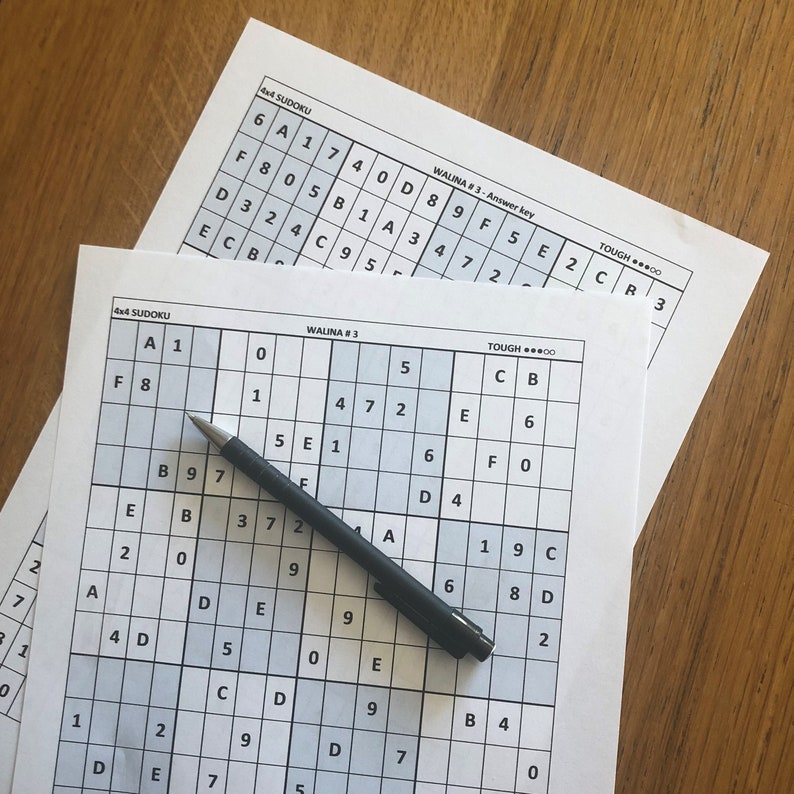 printable sudoku challenge for adult large print sudoku etsy
